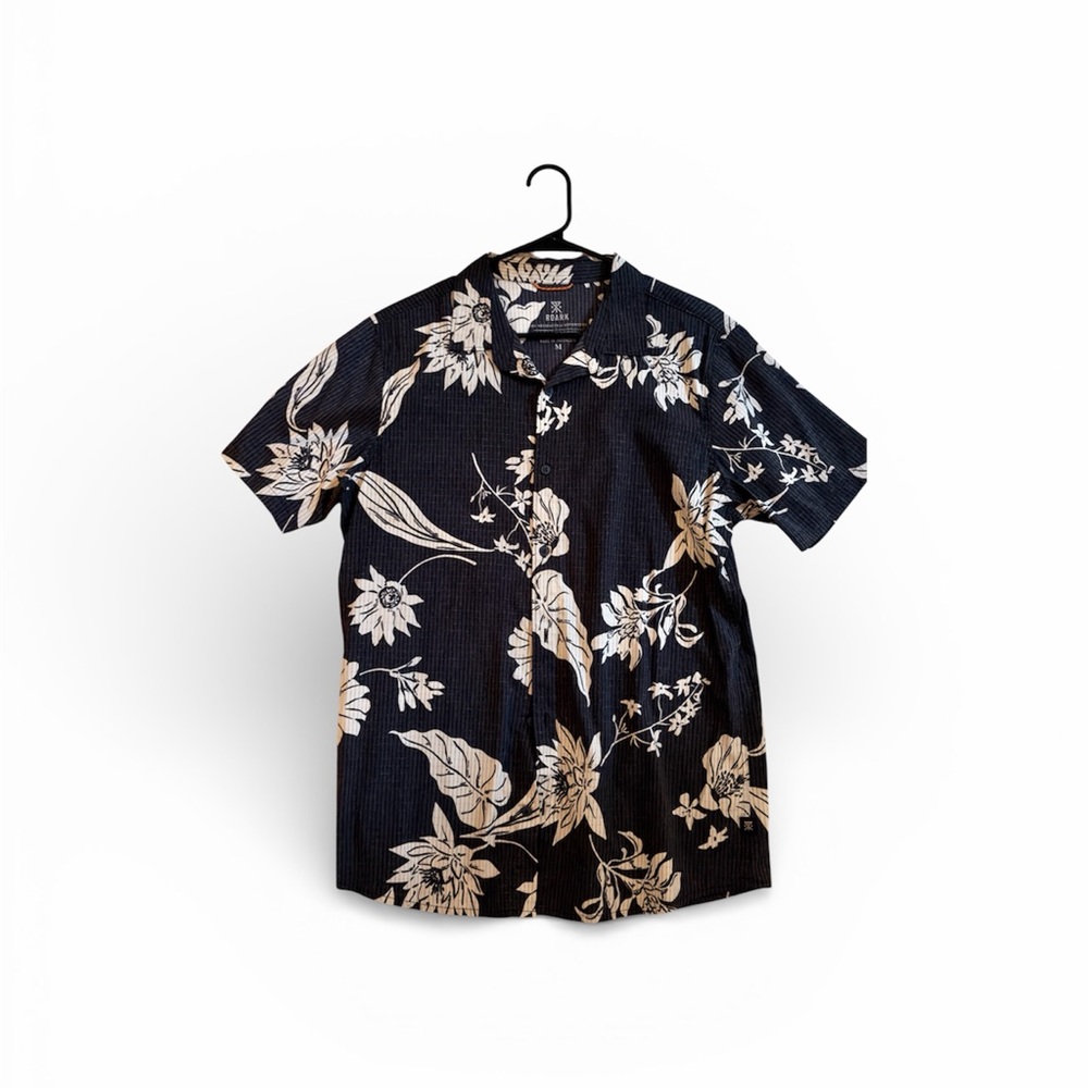 Roark Black and Cream Floral Men's Shirt
